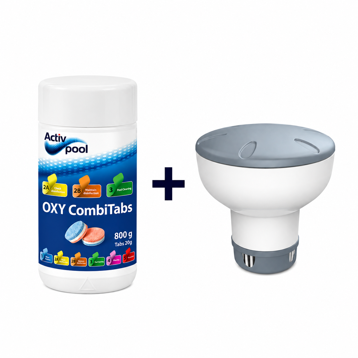 Dosaator CombiTab veepuhastustabletile +  Veepuhastustabletid CombiTab  (800g)